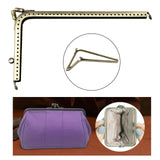 Maxbell 7 Shaped Metal Purse Frame Sturdy Retro Bag Sewing Kiss Lock Clasp Bag Frame 18.5cm