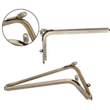 Maxbell 7 Shaped Metal Purse Frame Sturdy Retro Bag Sewing Kiss Lock Clasp Bag Frame 18.5cm