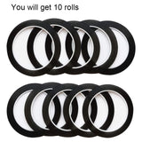 Maxbell 10Pcs Whiteboard Tape White Board Accessories Graphic Grid Marking Thin Tape 5MM