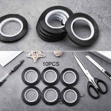 Maxbell 10Pcs Whiteboard Tape White Board Accessories Graphic Grid Marking Thin Tape 5MM