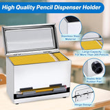 Maxbell Pencil Dispenser Stainless Steel Cutlery Holder for School Classroom Counter