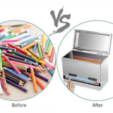 Maxbell Pencil Dispenser Stainless Steel Cutlery Holder for School Classroom Counter