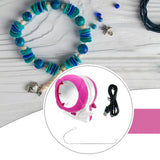 Maxbell Clay Bead Spinner Kit Bead Maker for Jewelry Making Waist Beads DIY Projects Pink