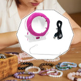 Maxbell Clay Bead Spinner Kit Bead Maker for Jewelry Making Waist Beads DIY Projects Pink