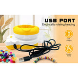 Maxbell Clay Bead Spinner Kit Bead Maker for Jewelry Making Waist Beads DIY Projects Yellow