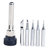 Maxbell 5Pcs Solder Iron Tip with Welding Sleeve Fits 936 Solder Station Copper Base