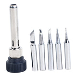 Maxbell 5Pcs Solder Iron Tip with Welding Sleeve Fits 936 Solder Station Copper Base
