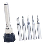 Maxbell 5Pcs Solder Iron Tip with Welding Sleeve Fits 936 Solder Station Copper Base