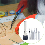 Maxbell 5Pcs Solder Iron Tip with Welding Sleeve Fits 936 Solder Station Copper Base