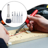 Maxbell 5Pcs Solder Iron Tip with Welding Sleeve Fits 936 Solder Station Copper Base