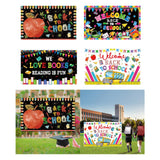 Maxbell Welcome Back to School Backdrop Hanging Photography Background for Classroom Style A