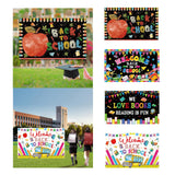 Maxbell Welcome Back to School Backdrop Hanging Photography Background for Classroom Style A