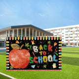 Maxbell Welcome Back to School Backdrop Hanging Photography Background for Classroom Style A