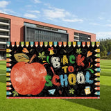 Maxbell Welcome Back to School Backdrop Hanging Photography Background for Classroom Style A