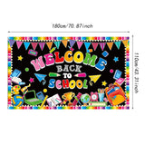 Maxbell Welcome Back to School Backdrop Hanging Photography Background for Classroom Style B