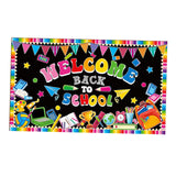 Maxbell Welcome Back to School Backdrop Hanging Photography Background for Classroom Style B