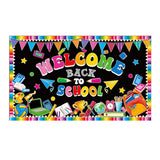 Maxbell Welcome Back to School Backdrop Hanging Photography Background for Classroom Style B