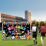 Maxbell Welcome Back to School Backdrop Hanging Photography Background for Classroom Style B