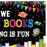 Maxbell Welcome Back to School Backdrop Hanging Photography Background for Classroom Style C