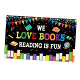 Maxbell Welcome Back to School Backdrop Hanging Photography Background for Classroom Style C