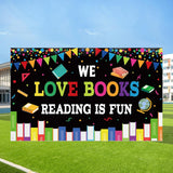 Maxbell Welcome Back to School Backdrop Hanging Photography Background for Classroom Style C