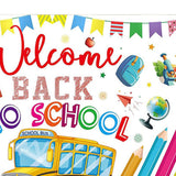 Maxbell Welcome Back to School Backdrop Hanging Photography Background for Classroom Style D