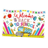 Maxbell Welcome Back to School Backdrop Hanging Photography Background for Classroom Style D