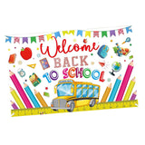 Maxbell Welcome Back to School Backdrop Hanging Photography Background for Classroom Style D