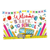 Maxbell Welcome Back to School Backdrop Hanging Photography Background for Classroom Style D
