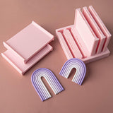 Maxbell Polymer Clay Strip Extruder Tool Professional for DIY Crafting Double Sided Pink