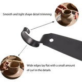 Maxbell Double Ended Sturdy Smooth Pottery Trimming Tool for Handcraft Art Sculpting