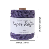 Maxbell Raffia Yarn for Crochet Gifts DIY for Nesting Basket Summer Hat Crochet Bags Dark Violet