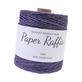 Maxbell Raffia Yarn for Crochet Gifts DIY for Nesting Basket Summer Hat Crochet Bags Dark Violet