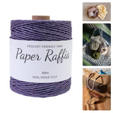 Maxbell Raffia Yarn for Crochet Gifts DIY for Nesting Basket Summer Hat Crochet Bags Dark Violet