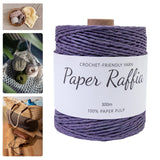 Maxbell Raffia Yarn for Crochet Gifts DIY for Nesting Basket Summer Hat Crochet Bags Dark Violet