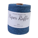 Maxbell Raffia Yarn for Crochet Gifts DIY for Nesting Basket Summer Hat Crochet Bags Dark Blue