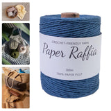 Maxbell Raffia Yarn for Crochet Gifts DIY for Nesting Basket Summer Hat Crochet Bags Dark Blue