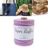 Maxbell Raffia Yarn for Crochet Gifts DIY for Nesting Basket Summer Hat Crochet Bags Light Violet