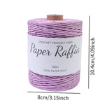 Maxbell Raffia Yarn for Crochet Gifts DIY for Nesting Basket Summer Hat Crochet Bags Light Violet