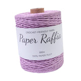 Maxbell Raffia Yarn for Crochet Gifts DIY for Nesting Basket Summer Hat Crochet Bags Light Violet