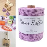 Maxbell Raffia Yarn for Crochet Gifts DIY for Nesting Basket Summer Hat Crochet Bags Light Violet
