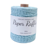 Maxbell Raffia Yarn for Crochet Gifts DIY for Nesting Basket Summer Hat Crochet Bags Light Blue