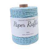 Maxbell Raffia Yarn for Crochet Gifts DIY for Nesting Basket Summer Hat Crochet Bags Light Blue