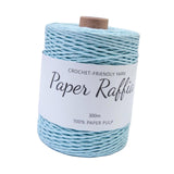 Maxbell Raffia Yarn for Crochet Gifts DIY for Nesting Basket Summer Hat Crochet Bags Light Blue