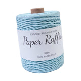 Maxbell Raffia Yarn for Crochet Gifts DIY for Nesting Basket Summer Hat Crochet Bags Light Blue