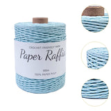Maxbell Raffia Yarn for Crochet Gifts DIY for Nesting Basket Summer Hat Crochet Bags Light Blue