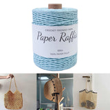 Maxbell Raffia Yarn for Crochet Gifts DIY for Nesting Basket Summer Hat Crochet Bags Light Blue