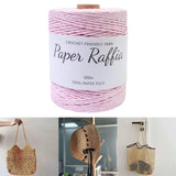Maxbell Raffia Yarn for Crochet Gifts DIY for Nesting Basket Summer Hat Crochet Bags Light Pink