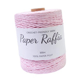 Maxbell Raffia Yarn for Crochet Gifts DIY for Nesting Basket Summer Hat Crochet Bags Light Pink