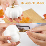 Maxbell 10 Pieces White Artificial Pumpkins Fun for Halloween Fireplace Thanksgiving